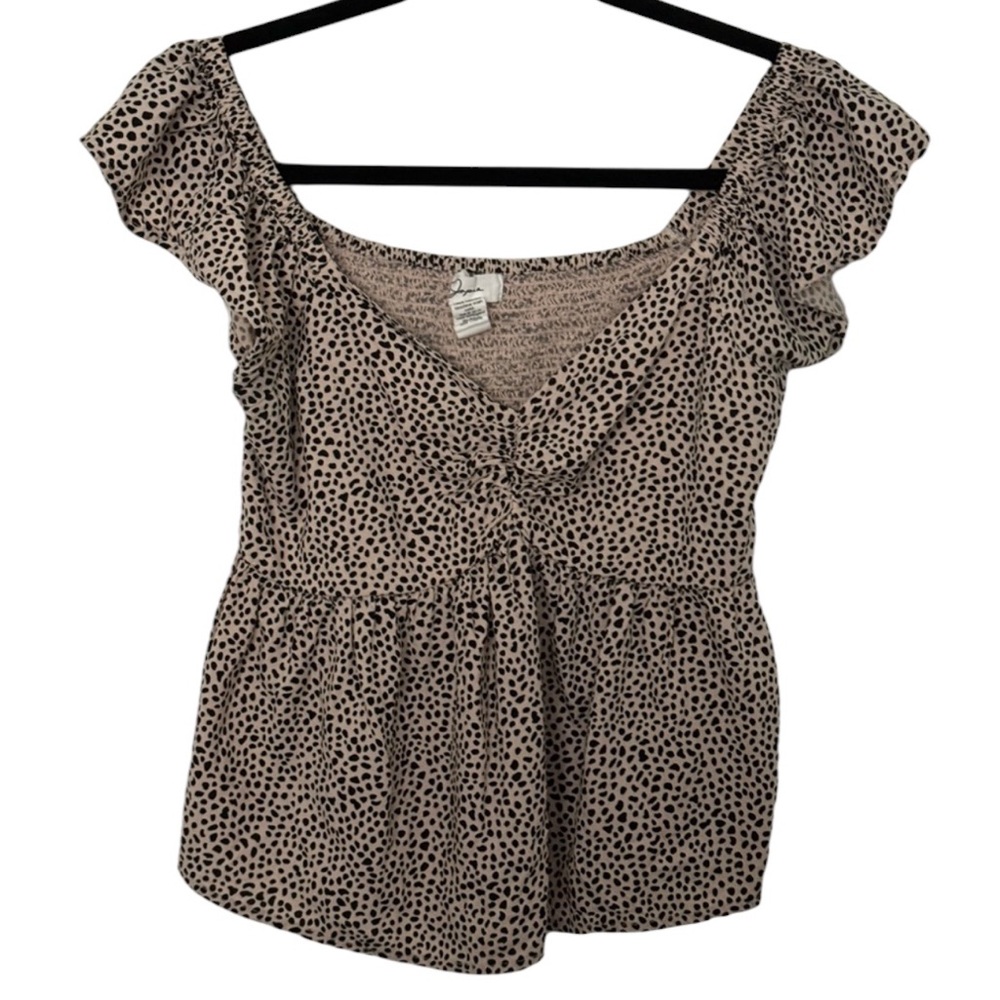 Japna peplum dot top sz. small
